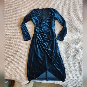 Long sleeve velour dress